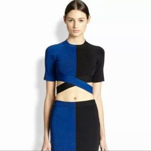 T by Alexander Wang Two Tone Knitted Skirt